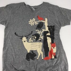 American apparel forest friends t-shirt SIZE 10
